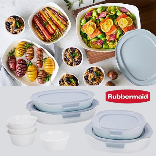 Rubbermaid Glass Baking Dish 12-Piece Set for Oven w/ Lids $45 Shipped Free (Reg. $120)