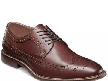 Stacy Adams Men's Marledge Leather Wingtip Oxford Dress Shoes for $40 + free shipping