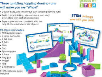 Learning Resources 59-Piece Domino Action STEM Toy Set $9.99 (Reg. $20)