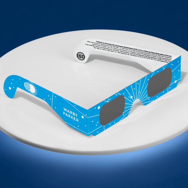Warby Parker Solar Eclipse Glasses for free + in store