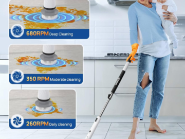 Goodbye tedious scrubbing and hello effortless, sparkling results with Max Cordless Electric Spin Scrubber for just $24.99 After Code (Reg. $49.99) + Free Shipping