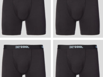 32 Degrees Men's Cool Boxer Briefs 4-Pack for $16 + free shipping w/ $24