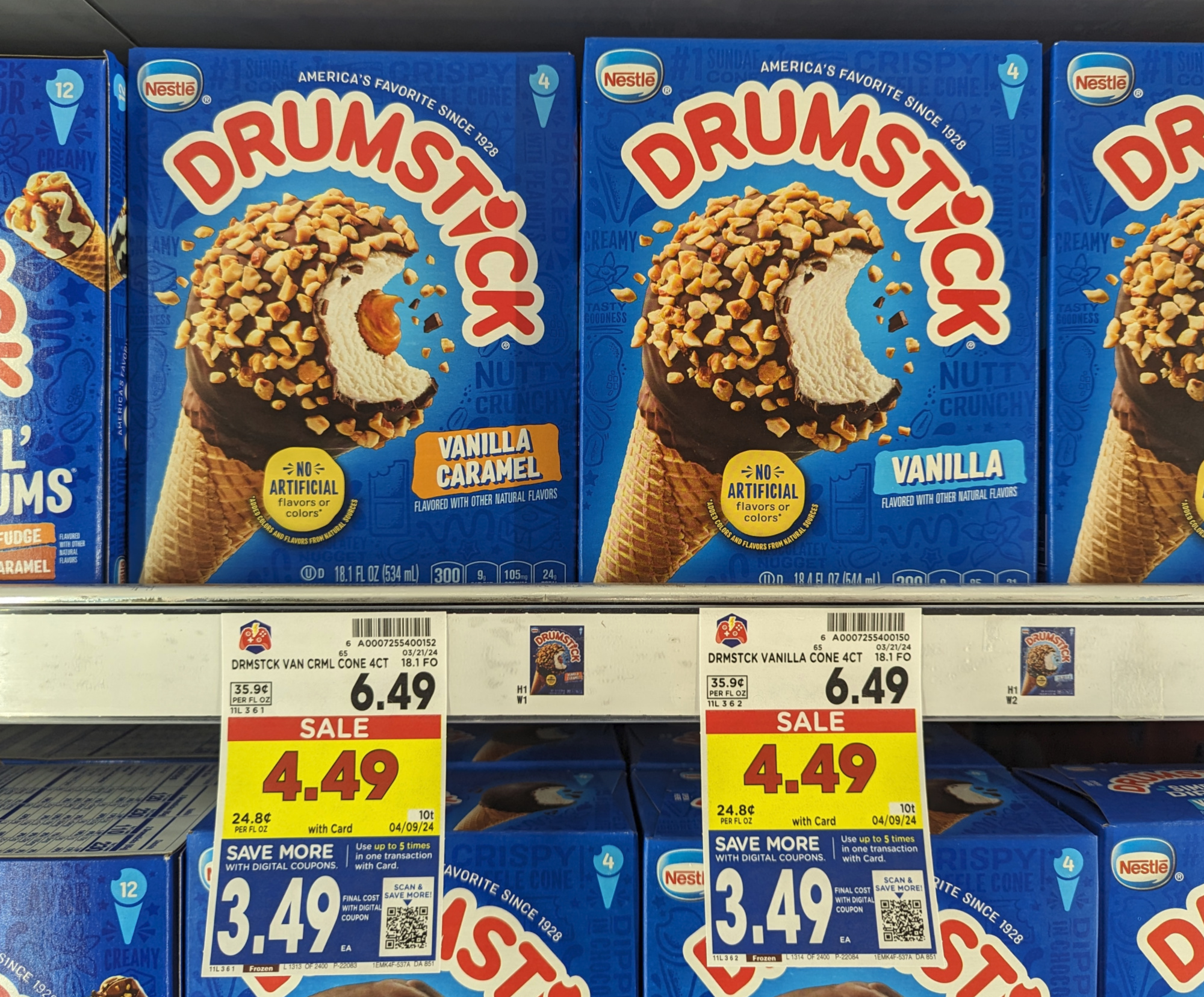 Pick Up Nestle Drumstick Cones 4-Count Boxes For Just $3.49 At Kroger