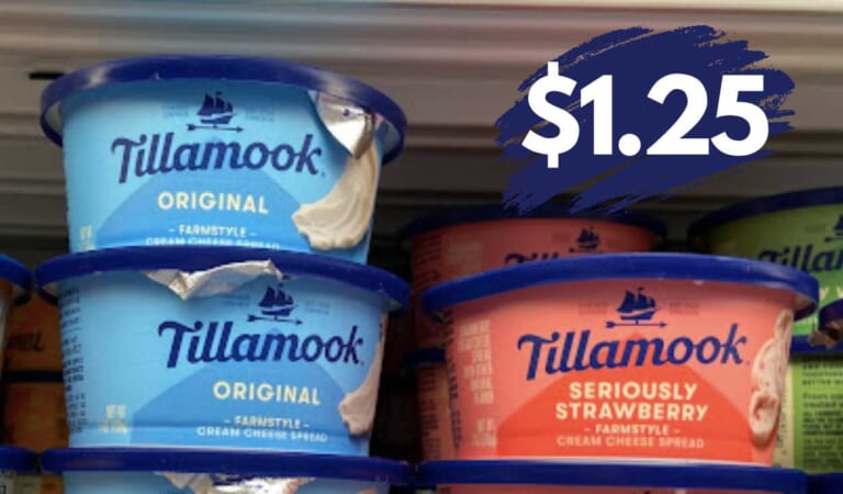 $1.25 Tillamook Cream Cheese at Kroger