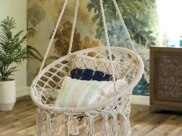 Hanging Cotton Macrame Hammock Swing