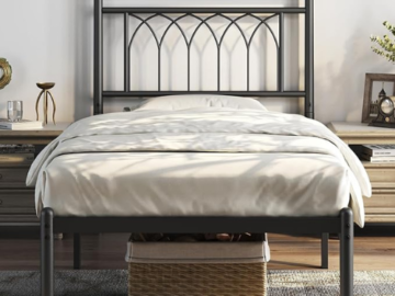 Transform your bedroom with Yaheetech Twin Bed Frames Metal for just $48.74 After Coupon (Reg. $74.99) + Free Shipping