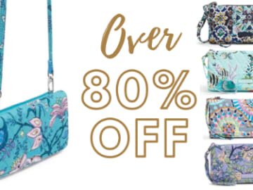 Vera Bradley RFID Wallet Crossbody Bag over 80% off!