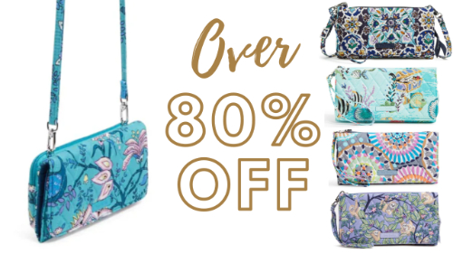 Vera Bradley RFID Wallet Crossbody Bag over 80% off!