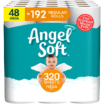 Angel Soft 48 Mega Rolls Toilet Paper as low as $23.87 After Coupon (Reg. $56) + Free Shipping – 50¢/ 320-Sheet Roll! 48 Mega Rolls = 192 Regular Rolls