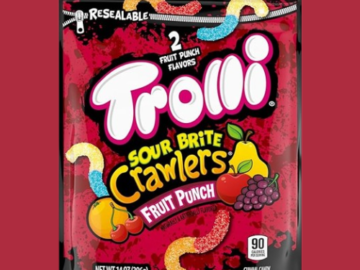 Trolli Sour Brite Crawlers Fruit Punch Sour Gummy Worms, 14-Oz $2.23 (Reg. $5.08)