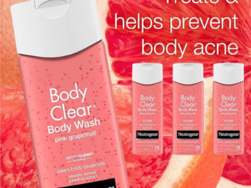 Neutrogena 3-Count Pink Grapefruit Body Clear Acne Treatment Body Wash w/ Salicylic Acid, 8.5-Oz as low as $11.70 After Coupon (Reg. $37.79) + Free Shipping – $3.90/Bottle