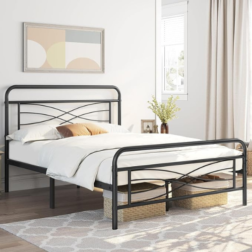 Enjoy a comfortable and stylish sleeping experience with Yaheetech Full Bed Frames Metal Platform for just $58.49 After Coupon (Reg. $82.99) + Free Shipping