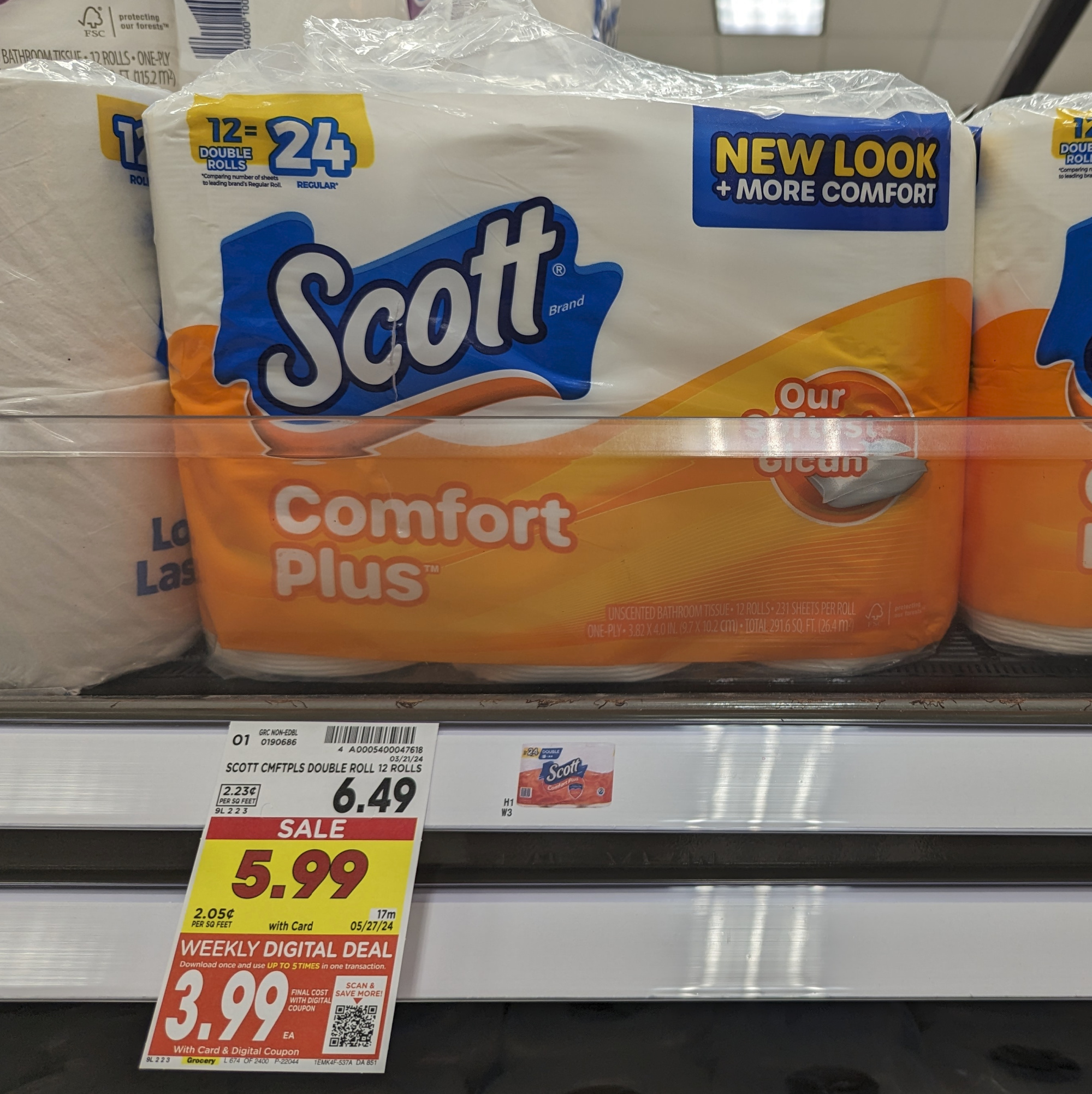 Grab Scott Comfort Plus Toilet Paper For Only $3.99 At Kroger
