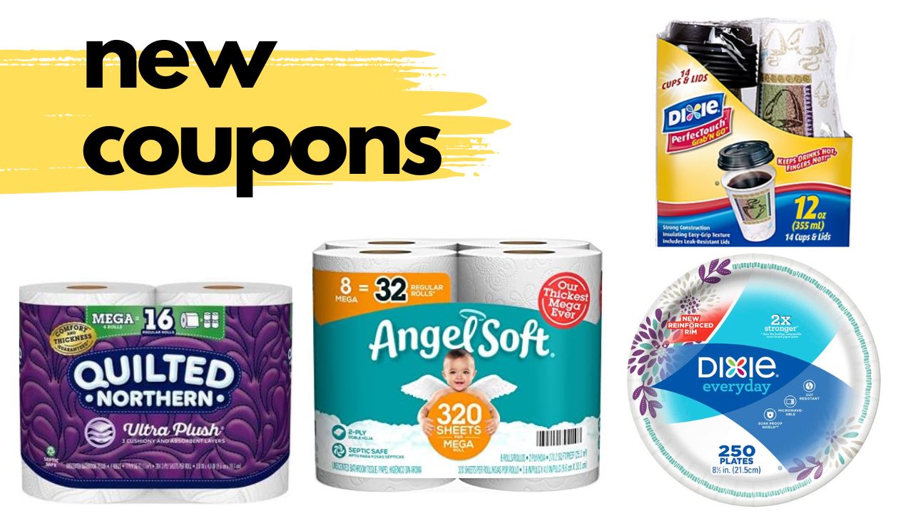 Get $7 in Paper Goods Coupons: Dixie, Angel Soft & Quilted Northern