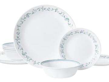 Corelle Country Cottage 12-Piece Dinnerware Set for $34 + free shipping w/ $99