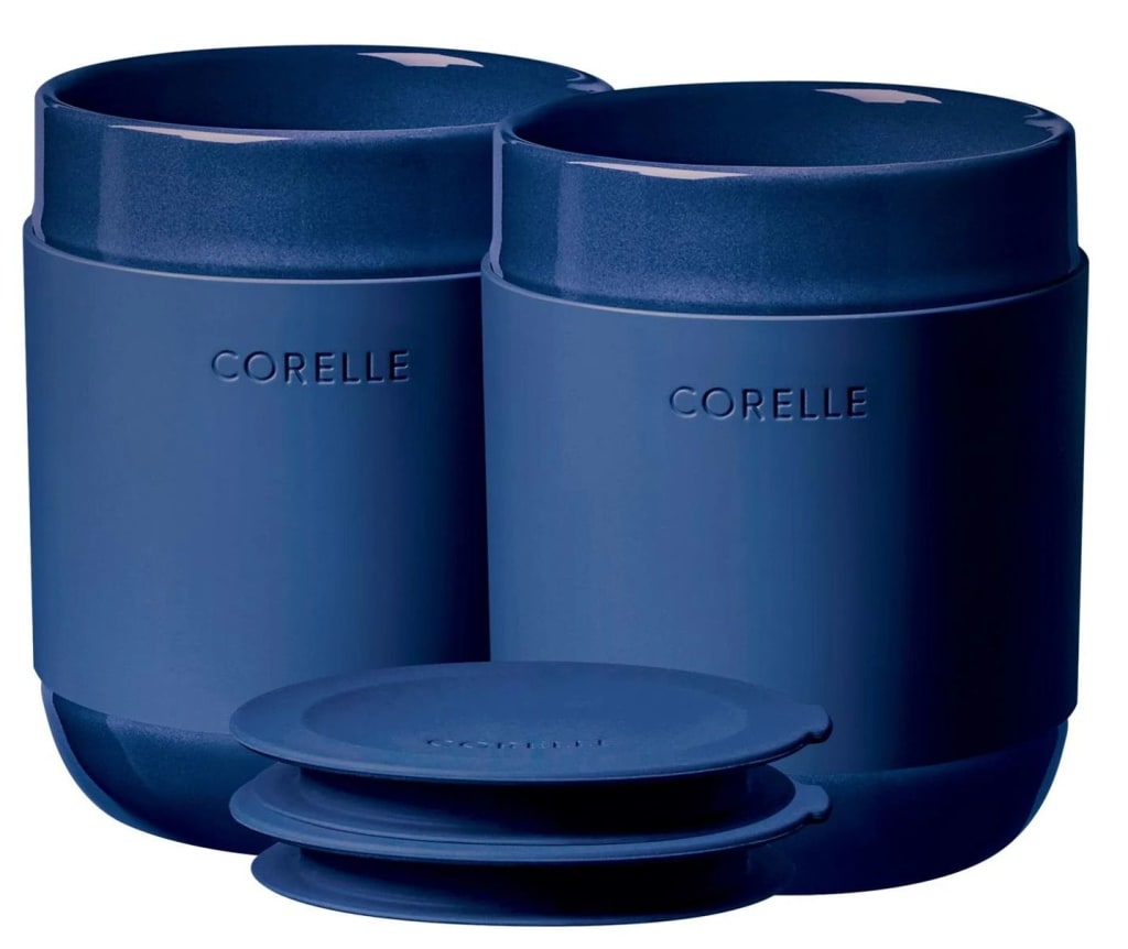 Corelle Stoneware 13.5-oz. Tumblers w/ Silicone Lids 2-Pack for $16 + free shipping w/ $99