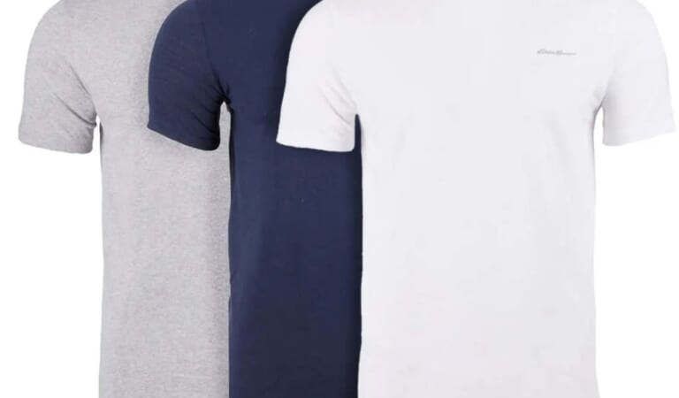 Eddie Bauer Men's Classic Cotton Crew T-Shirts 3-Pack for $15 + free shipping