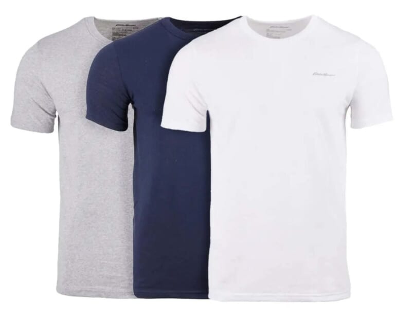 Eddie Bauer Men's Classic Cotton Crew T-Shirts 3-Pack for $15 + free shipping