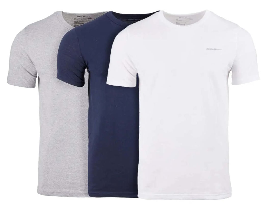Eddie Bauer Men's Classic Cotton Crew T-Shirts 3-Pack for $15 + free shipping