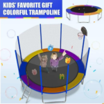 Give your kids the ultimate backyard adventure with this Colorful 12-feet Trampoline for Kids for just $229.99 Shipped Free (Reg. $419.96)