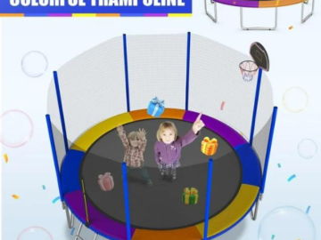 Give your kids the ultimate backyard adventure with this Colorful 12-feet Trampoline for Kids for just $229.99 Shipped Free (Reg. $419.96)