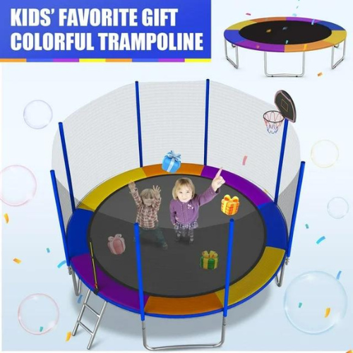 Give your kids the ultimate backyard adventure with this Colorful 12-feet Trampoline for Kids for just $229.99 Shipped Free (Reg. $419.96)