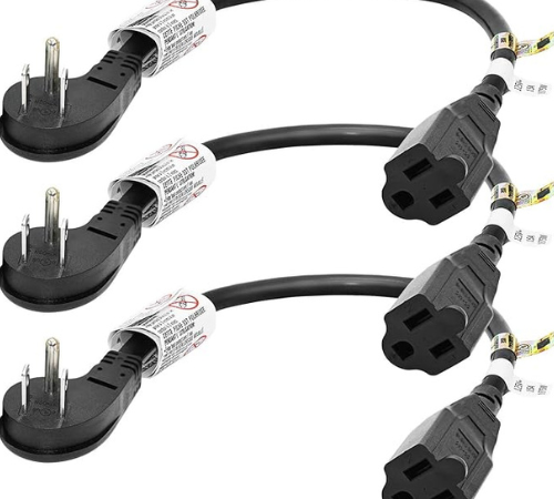 Upgrade your power setup with FIRMERST 1875W Low Profile 1Ft Extension Cord 14 AWG, Black, 3-Pack $7.99 After Code (Reg. $9.99)