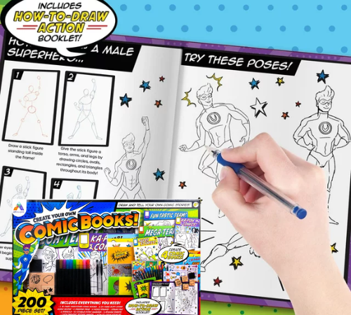 ARTISCAPES 200-Piece DIY Comic Book Art Set $6.94 (Reg. $21.07)