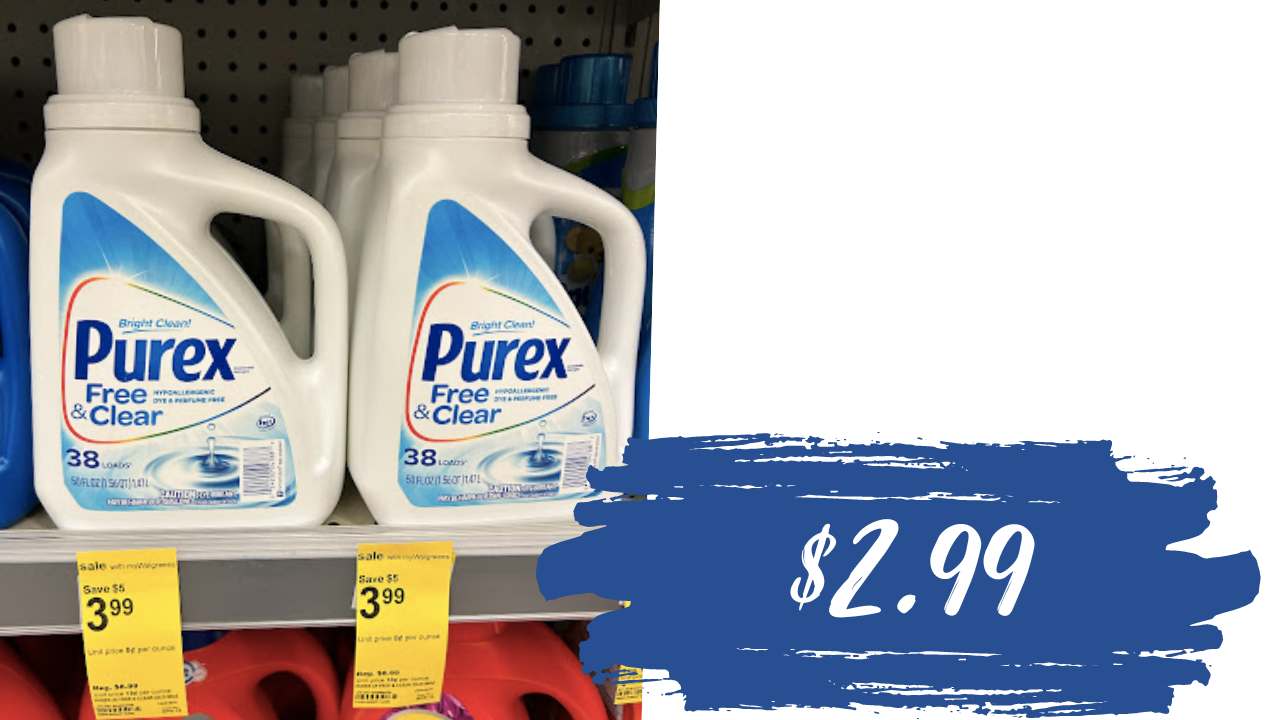Get Purex Laundry Detergent for $2.99 at Walgreens