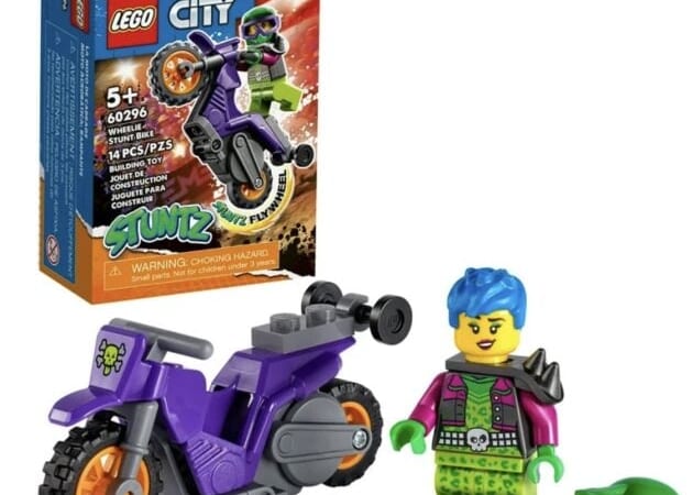 LEGO City Stuntz Wheelie Stunt Bike Building Set only $3.61!