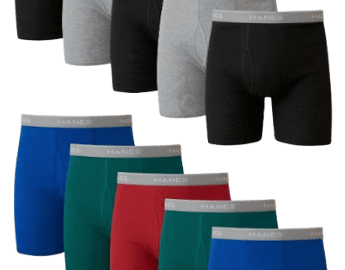 Hanes Men's Boxer Briefs 10-Pack for $30 + free shipping