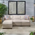 Sandpiper Beige Stationary 4-Piece Wicker Patio Sectional Seating Set