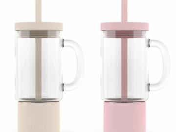 Ello Nova Glass Tumbler with Straw (2 Pack) only $7.92 (Reg. $17!)