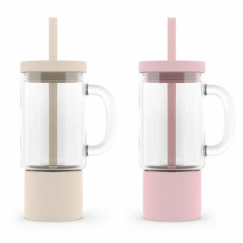 Ello Nova Glass Tumbler with Straw (2 Pack) only $7.92 (Reg. $17!)