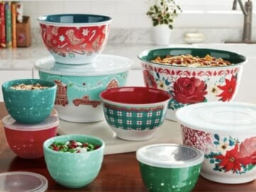 The Pioneer Woman Melamine Mixing Bowl Set with Lids, 18 Piece Set