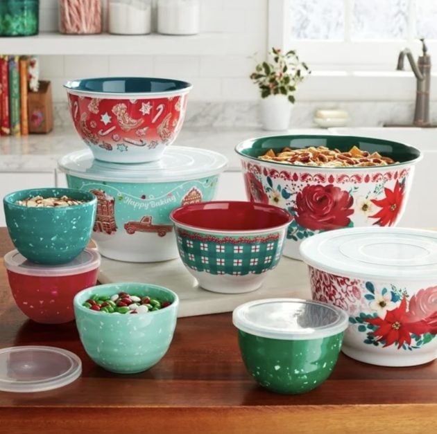 The Pioneer Woman Melamine Mixing Bowl Set with Lids, 18 Piece Set