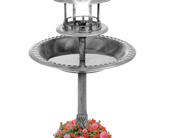 Solar Lighted Outdoor Pedestal Bird Bath for only $39.99 shipped (Reg. $70)!
