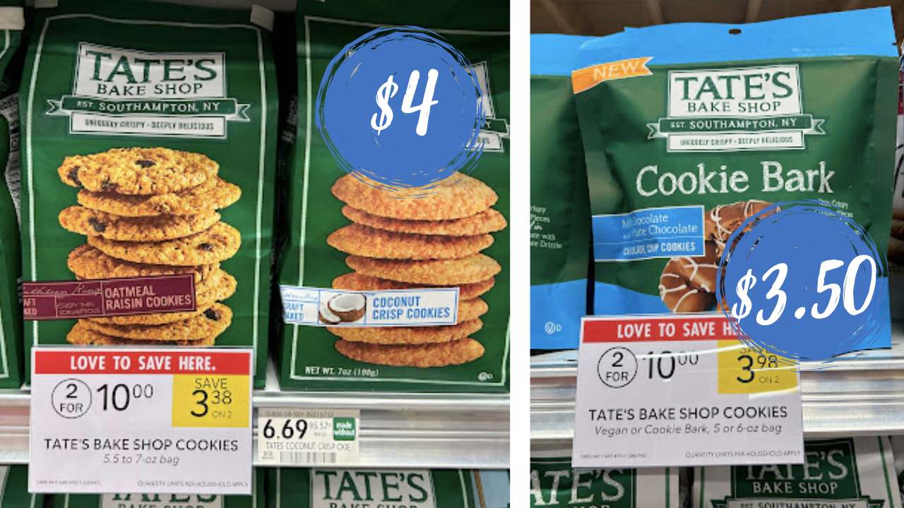 Tate’s Bakeshop | $4 Cookies & $3.50 Cookie Bark