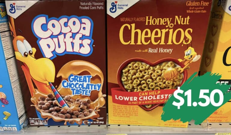 $1.50 General Mills Cereal at Walgreens