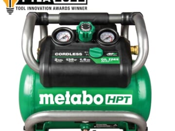 Metabo HPT 2-Gal. Portable Cordless 90 PSI Hot Dog Air Compressor for $249 w/ free battery kit worth $199 + free shipping