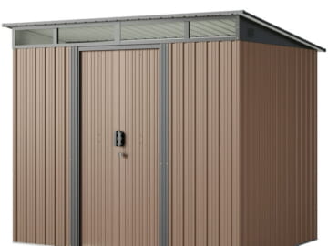 Lofka 8x6ft Metal Garden Shed w/ Sliding Doors for $270 + $69.99 s&h