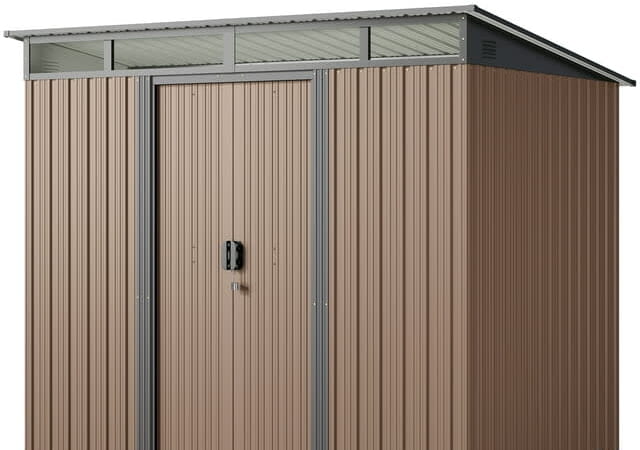 Lofka 8x6ft Metal Garden Shed w/ Sliding Doors for $270 + $69.99 s&h