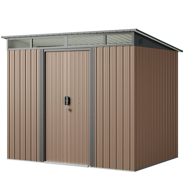 Lofka 8x6ft Metal Garden Shed w/ Sliding Doors for $270 + $69.99 s&h