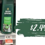 $2.49 Irish Spring Body Wash