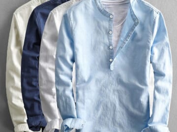 Men's Popover Shirt for $8 + $5 s&h