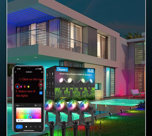 Smart Low Voltage 40ft Wired RGBW Color 4 LED Landscape Lights $35.99 After Coupon (Reg. $60) + Free Shipping