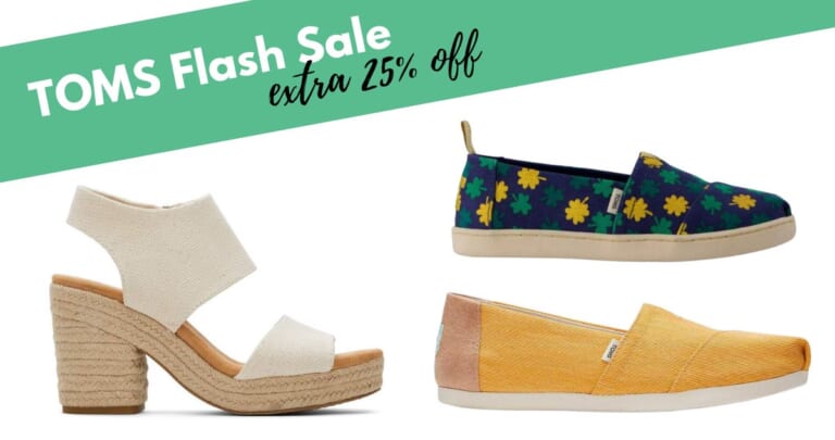 Toms Flash Sale | 25% off Shoes for the Whole Family + Accessories