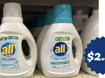 $2.49 all Detergent at Walgreens