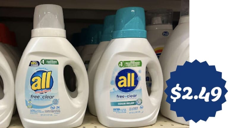 $2.49 all Detergent at Walgreens