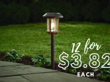 Home Depot | Hampton Bay Solar Outdoor LED Path Lights, 12 for $70.56